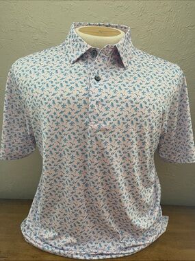 FootJoy Pink Polo with Beach Motif